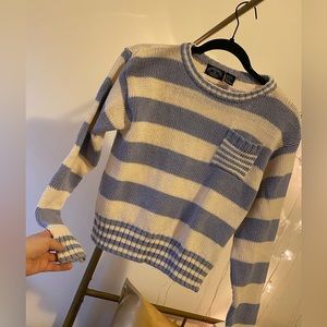 Vintage striped sweater with shoulder pads!